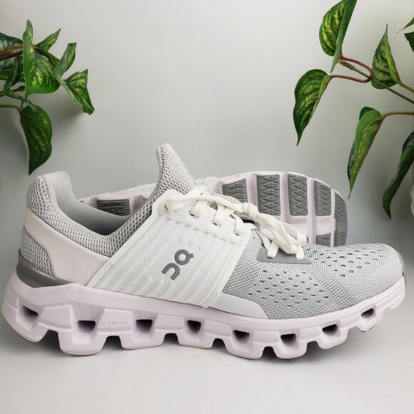 Cloudswift White Gray Running Sneaker Sock Fit Swiss Engineering NWOT sz 8 - Picture 2 of 12